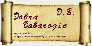 Dobra Babarogić vizit kartica